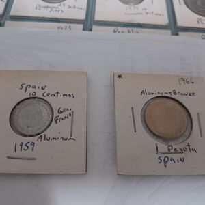 Vintage Spanish Coins Set